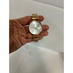 Calvin Klein Wavy White Dial Rose Gold Steel Strap Watch for Women - K9U23646